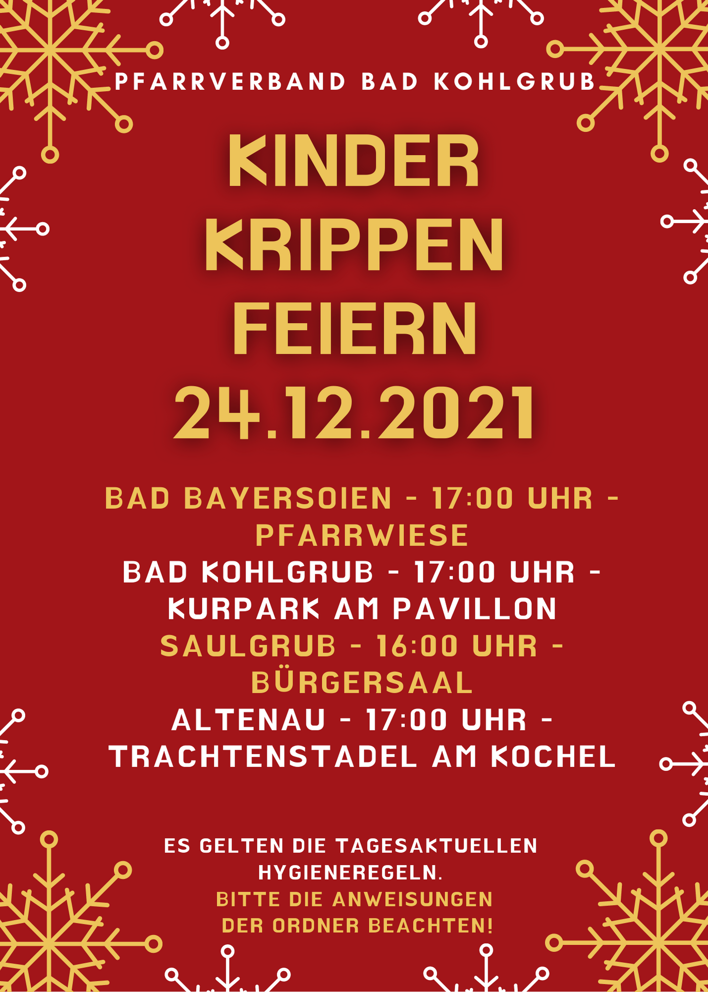 You are currently viewing Kinderkrippenfeiern am 24.12.2021